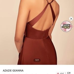 Azazie terracotta bridesmaids dress